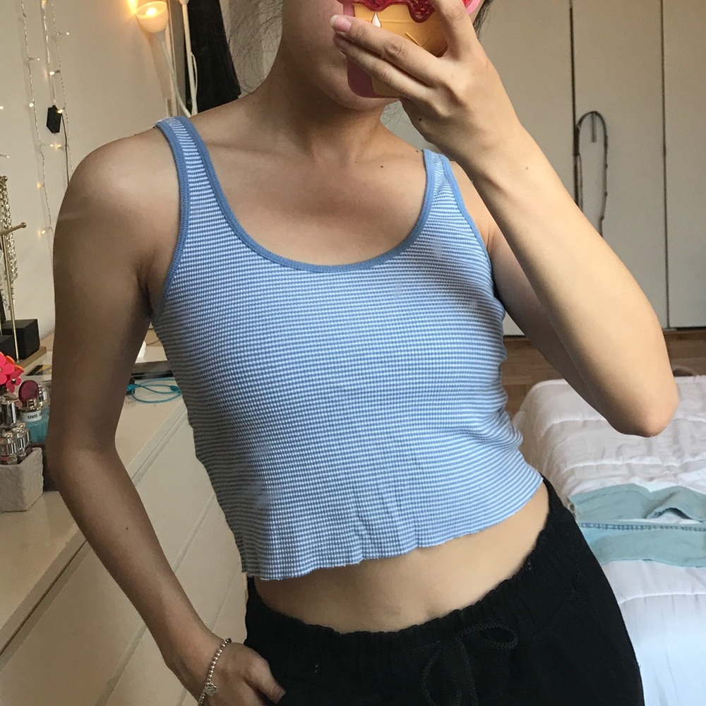 Blue stripes tank top from Brandy Melville